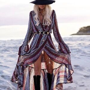 Bohemian Printed Dress, New